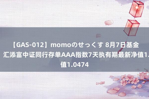 【GAS-012】momoのせっくす 8月7日基金净值：汇添富中证同行存单AAA指数7天执有期最新净值1.0474