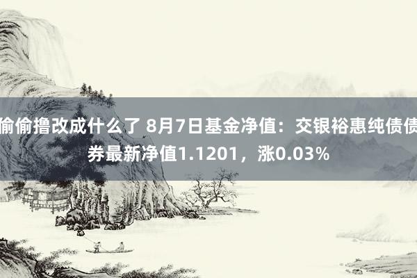 偷偷撸改成什么了 8月7日基金净值：交银裕惠纯债债券最新净值1.1201，涨0.03%