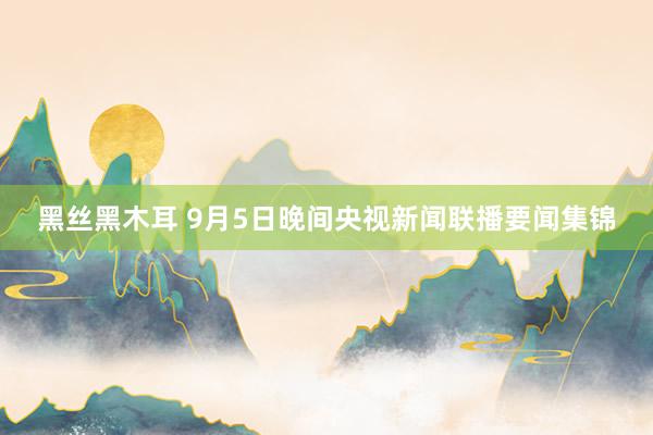 黑丝黑木耳 9月5日晚间央视新闻联播要闻集锦