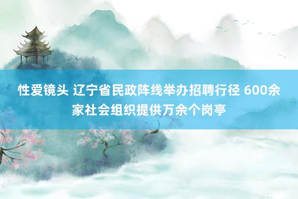 性爱镜头 辽宁省民政阵线举办招聘行径 600余家社会组织提供万余个岗亭