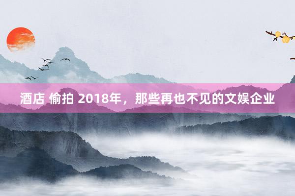 酒店 偷拍 2018年，那些再也不见的文娱企业